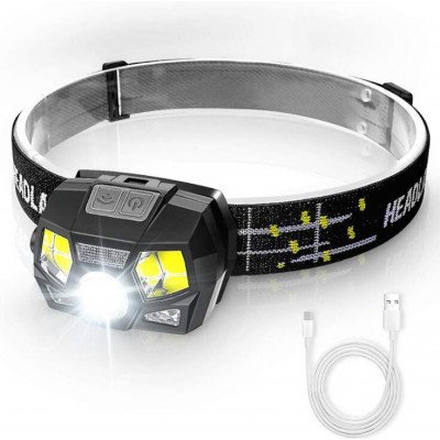 Multifunction Working Coal Mining Headlight For Head 3000Lm Large Range Cob+XPE Headlamp With Motion Sensor