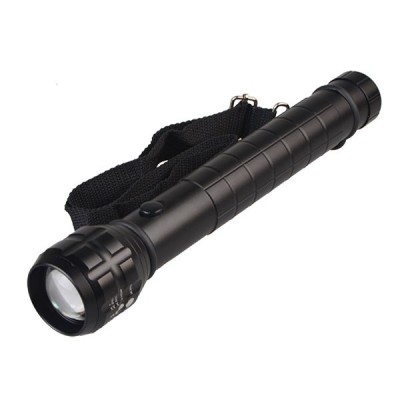 LED Zoom Strongest Flashlight Tactical Torch Light Hand Held Torches with 3pcs D Type Battery